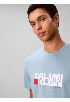 Camiseta Azul Con Estampado Gráfico Redbox Calvin Klein