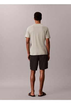 Camiseta Gris De Algodón Supima Con Logo Calvin Klein