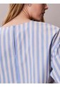Camisa Celeste De Popelín Con Cintura Ajustable Calvin Klein de Calvin Klein
