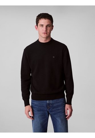 Saco Negro Tejido Con Cuello Redondo Calvin Klein Calvin Klein