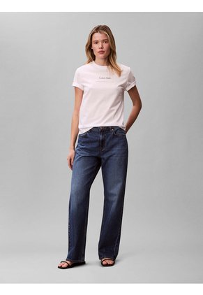 Camiseta Blanca Con Logo Calvin Klein