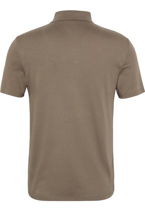 Polo Beige Supima Con Mini Monograma Calvin Klein
