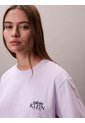 Camiseta Lila Boxy Con Logo Gráfico Calvin Klein de Calvin Klein