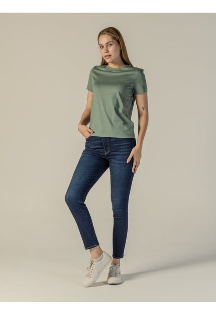 Camiseta Verde De Algodón Con Logo De Archivo Calvin Klein
