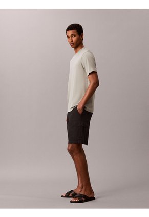 Camiseta Gris De Algodón Supima Con Logo Calvin Klein