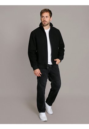 Chaqueta Negra Bomber De Lana Calvin Klein