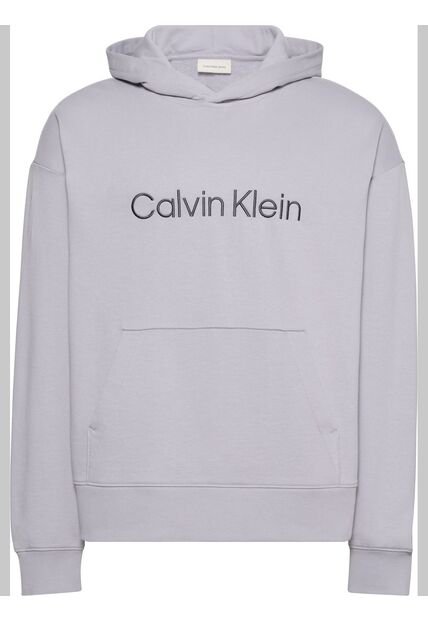 Buzo Gris Con Capota De Felpa Con Logo Estándar Calvin Klein