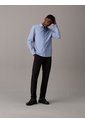 Camisa Azul Slim De Popelín Elástico Calvin Klein de Calvin Klein
