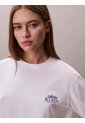 Camiseta Blanca Boxy Con Logo Gráfico Calvin Klein de Calvin Klein