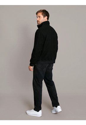 Chaqueta Negra Bomber De Lana Calvin Klein