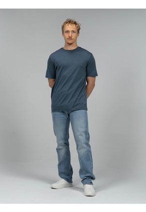 Camiseta Gris De Algodón Supima Con Logo Calvin Klein