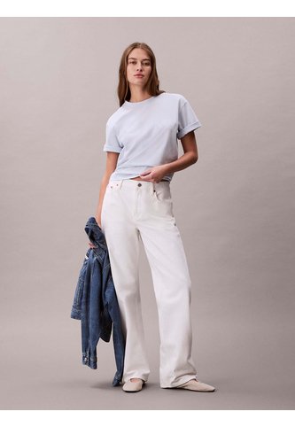 Camiseta Celeste Boxy Con Logo Gráfico Calvin Klein Calvin Klein