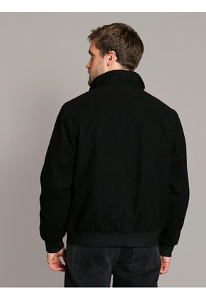 Chaqueta Negra Bomber De Lana Calvin Klein