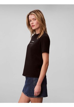 Camiseta Negra Con Logo Calvin Klein