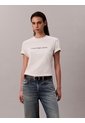 Camiseta Blanca Clásica Con Logo Estampado Calvin Klein de Calvin Klein