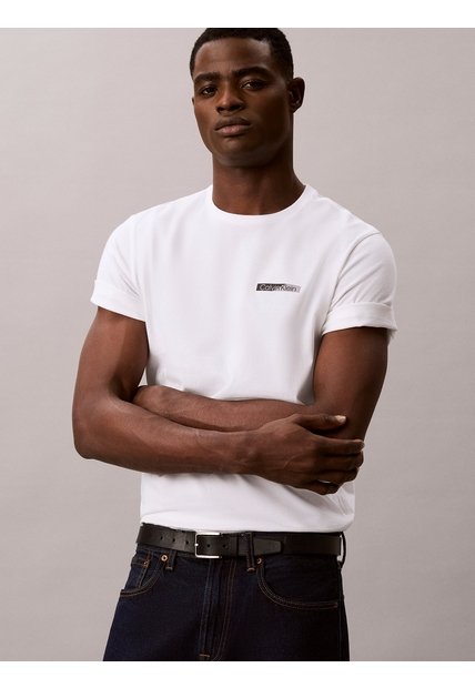 Camiseta Blanca Con Logo Calvin Klein