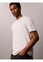 Camiseta Beige De Algodón Supima Con Logo Calvin Klein de Calvin Klein