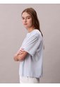 Camiseta Celeste Boxy Con Logo Gráfico Calvin Klein de Calvin Klein