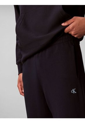 Jogger Azul De Felpa Con Monograma Calvin Klein