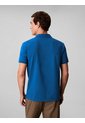 Polo Azul Clásico Con Monograma Bordado Calvin Klein de Calvin Klein