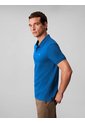 Polo Azul Clásico Con Monograma Bordado Calvin Klein de Calvin Klein