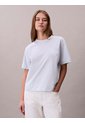Camiseta Celeste Boxy Con Logo Gráfico Calvin Klein de Calvin Klein