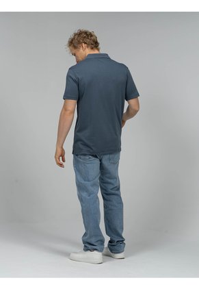 Polo Gris Supima Con Mini Monograma Calvin Klein