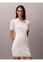 Vestido Beige Mini De Microcable Calvin Klein de Calvin Klein