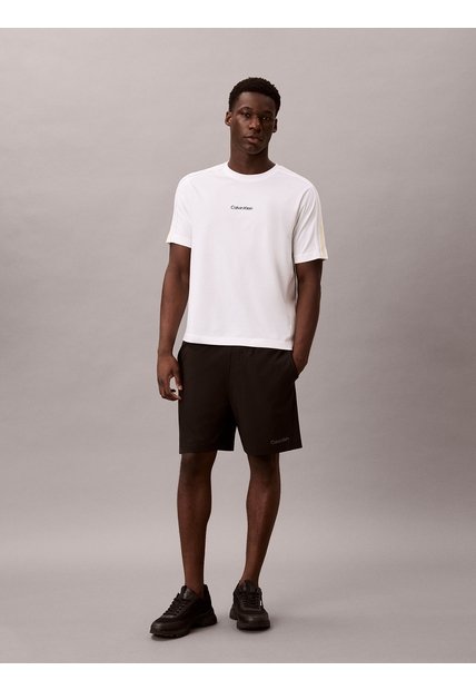 Camiseta Blanca Con Franjas Deportivas Calvin Klein