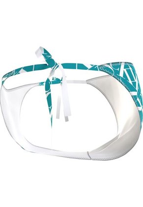 Partes Azul De Abajo De Bikini Con Lazadas - CK Monogram Calvin Klein