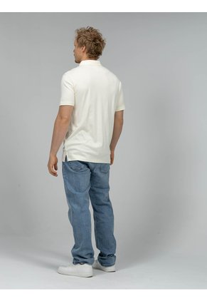 Polo Beige Supima Con Mini Monograma Calvin Klein