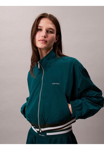 Chaqueta Verde Tipo Track De Tejido Plano Calvin Klein Calvin Klein