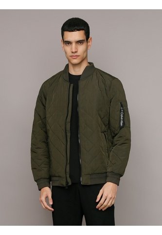 Chaqueta Verde Quilted Baseball Con Cremallera Calvin Klein Calvin Klein