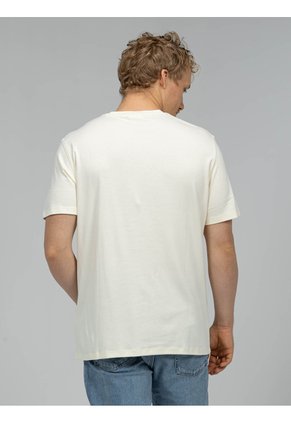 Camiseta Beige De Algodón Supima Con Logo Calvin Klein