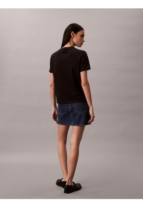 Camiseta Negra Clásica Con Logo Calvin Klein