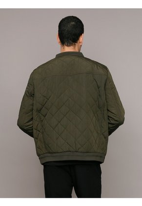 Chaqueta Verde Quilted Baseball Con Cremallera Calvin Klein