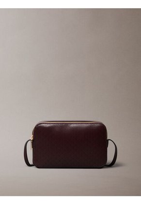 Bolso Café Cruzado Con Logo Monograma En Todo El Artículo Calvin Klein
