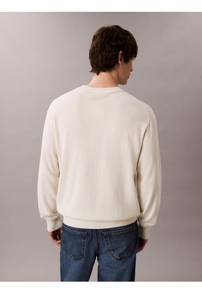 Saco Beige Tejido Con Cuello Redondo Calvin Klein