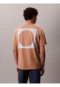 Camiseta Beige Con Logo Estampado En Alineado Derecho Calvin Klein de Calvin Klein