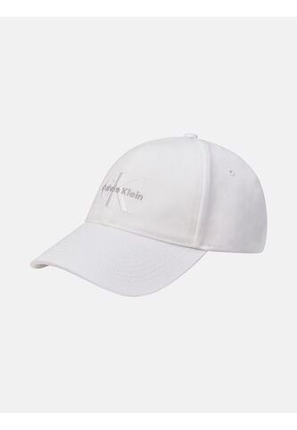 Gorra Blanca De Algodón Con Monograma Bordado Calvin Klein Calvin Klein