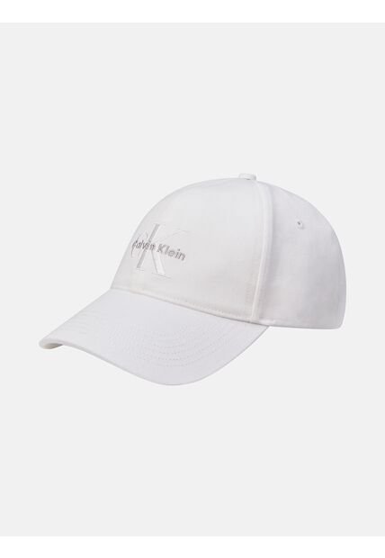 Gorra Blanca De Algodón Con Monograma Bordado Calvin Klein
