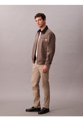 Pantalón Beige Chino Slim De Tejido Elástico Calvin Klein