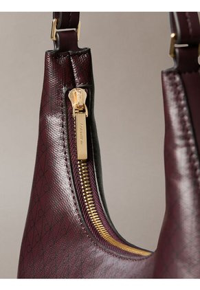 Bolso Café De Hombro Con Logo Monograma En Todo El Artículo Calvin Klein