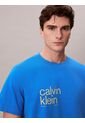 Camiseta Azul Con Logo Estampado En Alineado Derecho Calvin Klein de Calvin Klein