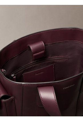 Tote Marrón Bag Pequeño De Jacquard Con Logo Calvin Klein