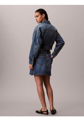 Falda Azul Mini Cruzada Denim Calvin Klein