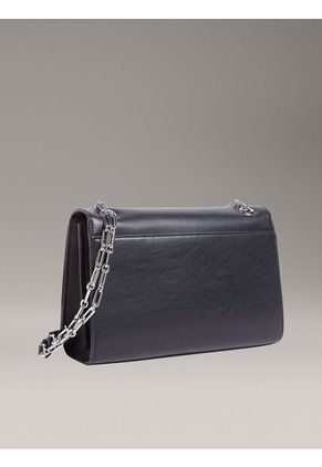 Bolso Negro De Hombro Convertible Con Broche Giratorio Calvin Klein