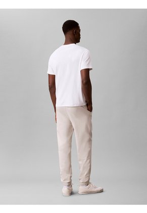 Jogger Beige De Felpa Francesa Con Logo Calvin Klein