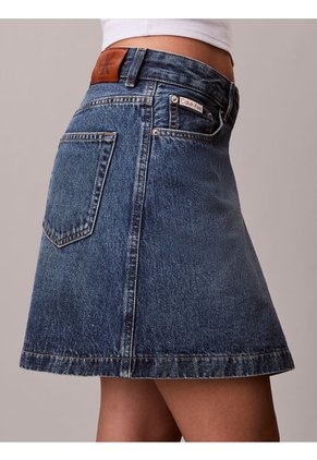 Falda Azul Mini Cruzada Denim Calvin Klein