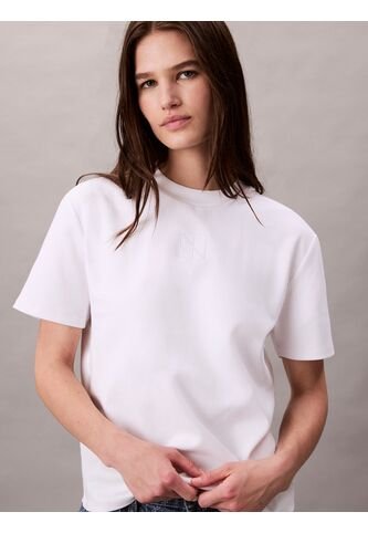 Camiseta Blanca Interlock Con Emblema CK Calvin Klein Calvin Klein